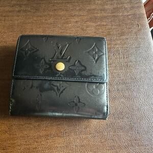 Louis Vuitton Black Monogram Wallet Women's